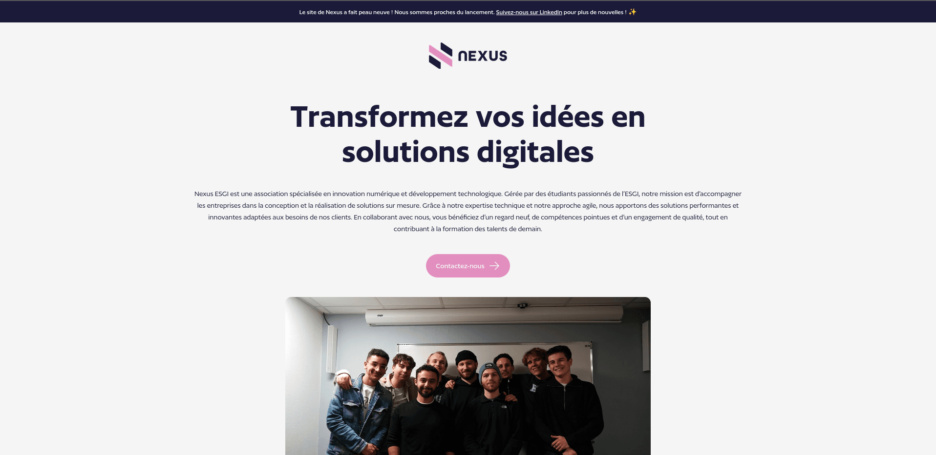 Nexus ESGI Landing Page